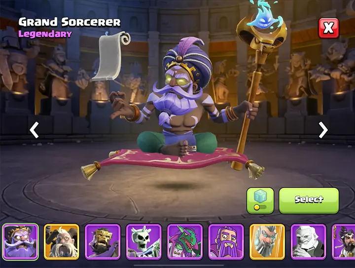 Grand Sorcerer - New Skin for Grand Warden in Desert Nights Season January 2026 - Clash of Clans