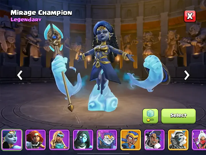 Mirage Champion - New Skin for Royal Champion in Desert Nights Season January 2026 - Clash of Clans