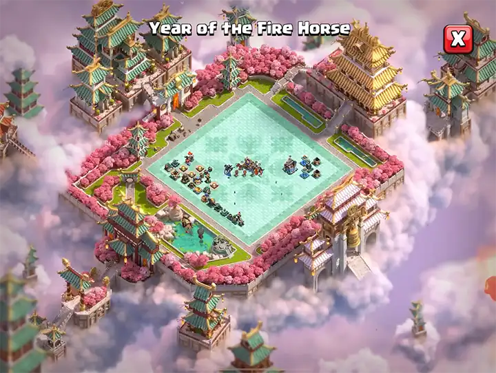 01 Year of the Fire Horse Scenery February 2026 - Clash of Clans