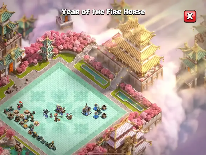 09 Year of the Fire Horse Scenery February 2026 - Clash of Clans