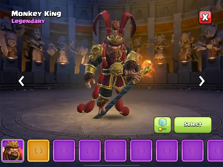 Monkey King - A new skin for Barbarian King in February 2026 Season