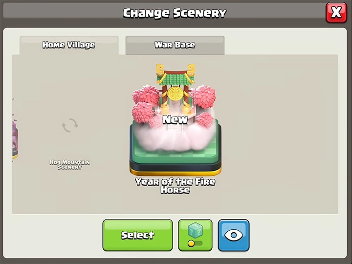 Year of the Fire Horse Scenery February 2026 - Clash of Clans