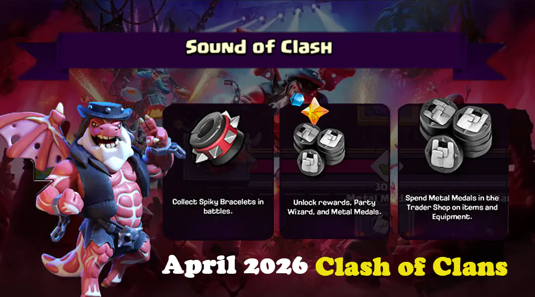 Sound of Clash Medal Event Season April 2026 in Clash of Clans