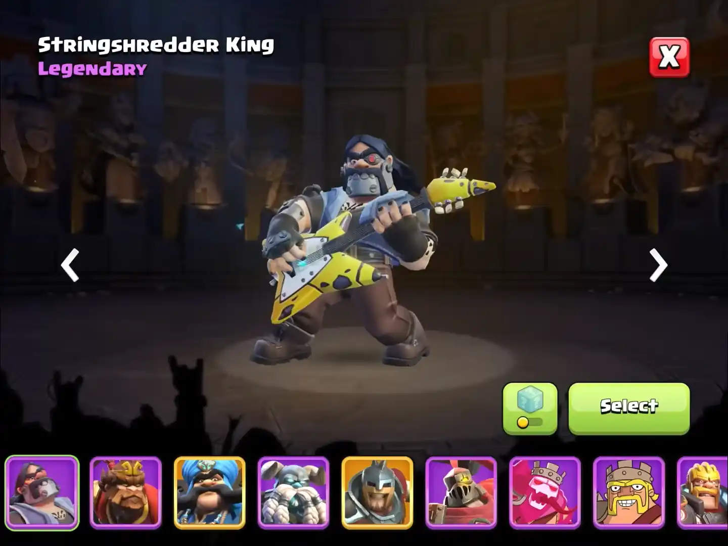 Stringshredder King - New skin for Barbarian King in Sound of Clash Season April 2026 - Clash of Clans