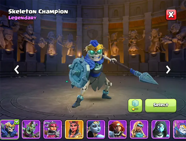 Skeleton Champion - New skin for Royal Champion in May 2026 Season - Clash of Clans
