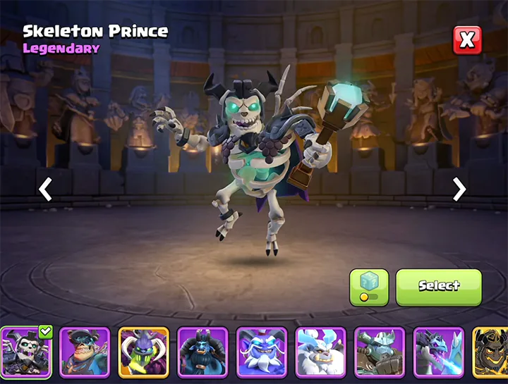 Skeleton Prince - New skin for Minion Prince in May 2026 Season - Clash of Clans