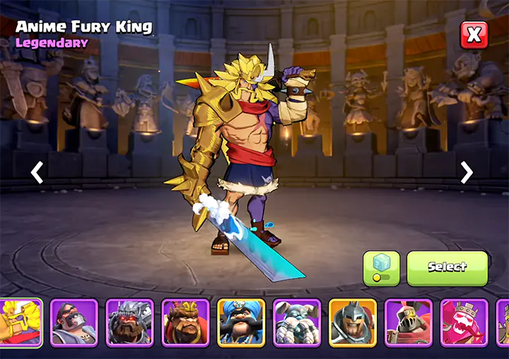 Anime Fury King - New Skin for Barbarian King in Anime Fury Season June 2026 Clash of Clans