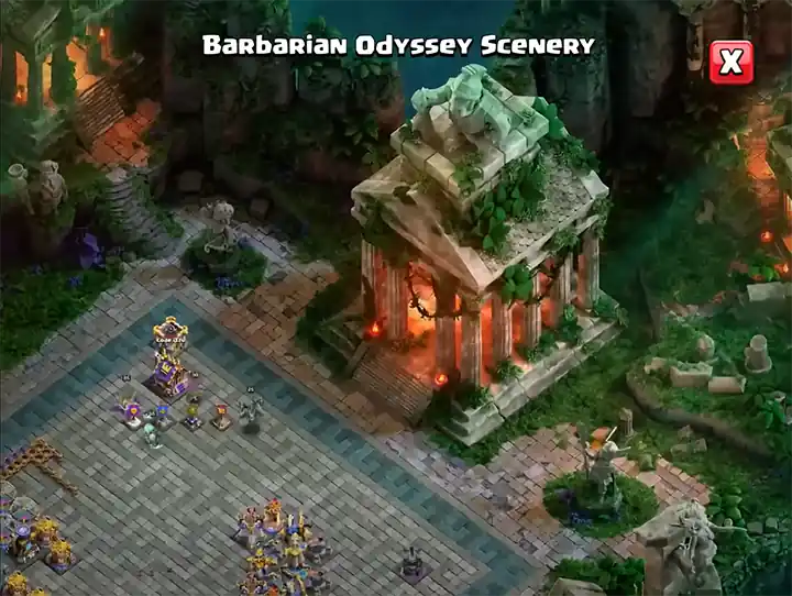 Barbarian Odyssey Scenery 02 - Season July 2026 - Clash of Clans