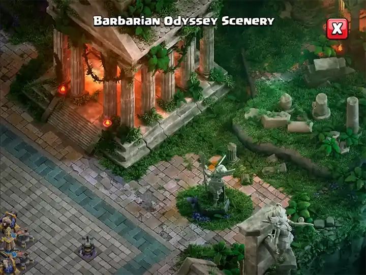 Barbarian Odyssey Scenery 03 - Season July 2026 - Clash of Clans