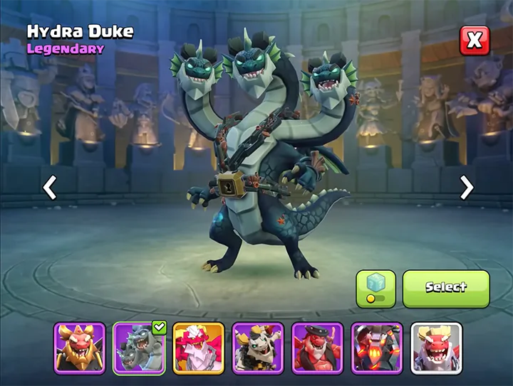Hydra Duke - New skin for Dragon Duke in Barbarian Oydssey Season July 2026 Clash of Clans