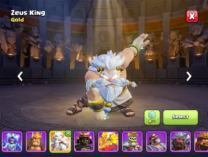 Zeus King - New skin for Barbarian King in Barbarian Oydssey Season July 2026 Clash of Clans