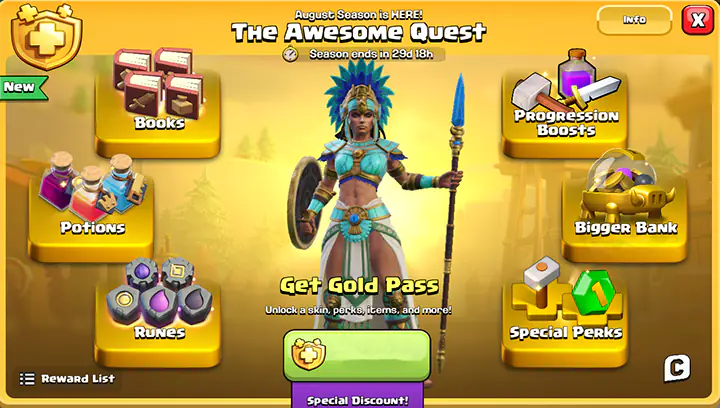 The Awesome Quset Season August 2026 Starts - Clash of Clans